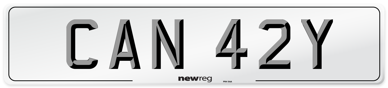 CAN 42Y Number Plate from New Reg